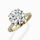 Classic Pave Solitaire Engagement Ring