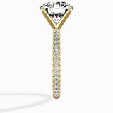 Classic Pave Solitaire Engagement Ring