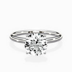 Paris Solitaire Round Engagement Ring in White Gold
