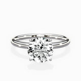 Paris Solitaire Round Engagement Ring in White Gold