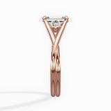 Twisted Band Solitaire Engagement Ring