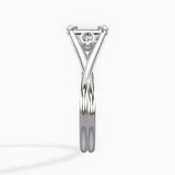 Twisted Band Solitaire Engagement Ring