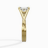 Twisted Band Solitaire Engagement Ring
