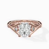 Twisted Band Solitaire Engagement Ring