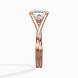 Twisted Band Solitaire Engagement Ring