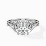 Twisted Band Solitaire Engagement Ring