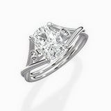 Twisted Band Solitaire Engagement Ring