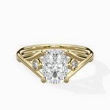 Twisted Band Solitaire Engagement Ring