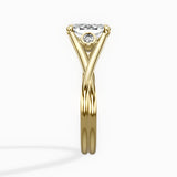 Twisted Band Solitaire Engagement Ring