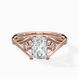 Twisted Band Solitaire Engagement Ring