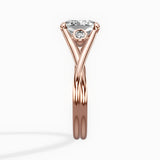 Twisted Band Solitaire Engagement Ring