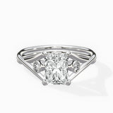 Twisted Band Solitaire Engagement Ring