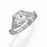 Twisted Band Solitaire Engagement Ring