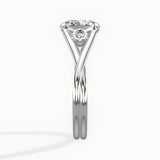 Twisted Band Solitaire Engagement Ring