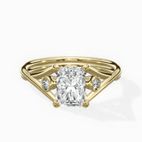 Twisted Band Solitaire Engagement Ring