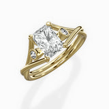 Twisted Band Solitaire Engagement Ring
