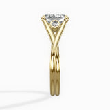 Twisted Band Solitaire Engagement Ring