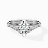 Twisted Band Solitaire Engagement Ring