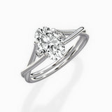 Twisted Band Solitaire Engagement Ring