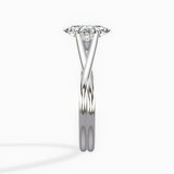 Twisted Band Solitaire Engagement Ring
