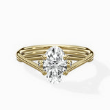 Twisted Band Solitaire Engagement Ring