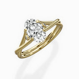 Twisted Band Solitaire Engagement Ring