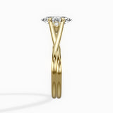 Twisted Band Solitaire Engagement Ring