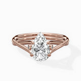 Twisted Band Solitaire Engagement Ring