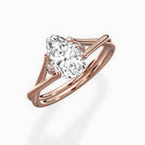 Twisted Band Solitaire Engagement Ring