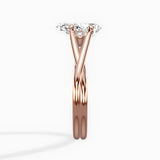 Twisted Band Solitaire Engagement Ring