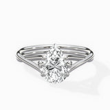 Twisted Band Solitaire Engagement Ring