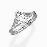 Twisted Band Solitaire Engagement Ring