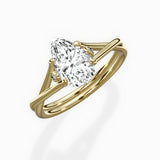 Twisted Band Solitaire Engagement Ring