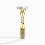 Twisted Band Solitaire Engagement Ring