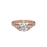 Twisted Band Solitaire Engagement Ring