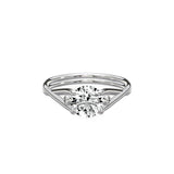 Twisted Band Solitaire Engagement Ring