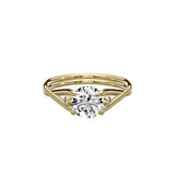 Twisted Band Solitaire Engagement Ring