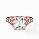 Twisted Band Solitaire Engagement Ring