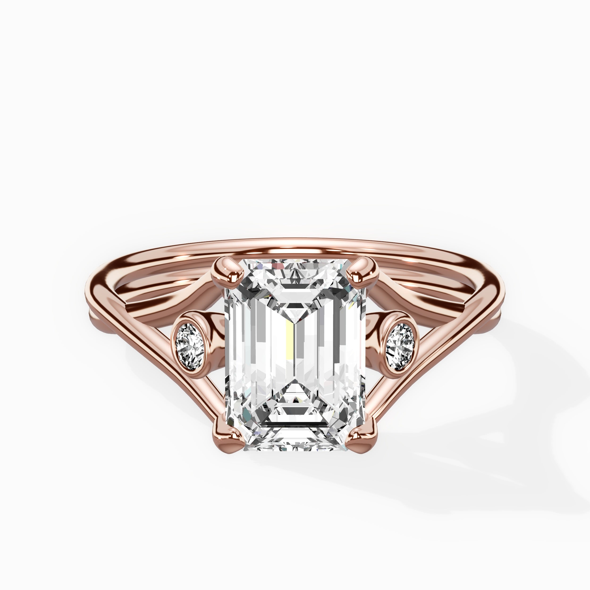 Twisted Band Solitaire Engagement Ring
