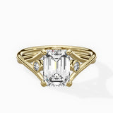 Twisted Band Solitaire Engagement Ring