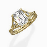 Twisted Band Solitaire Engagement Ring