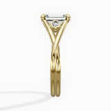 Twisted Band Solitaire Engagement Ring