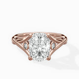 Twisted Band Solitaire Engagement Ring