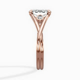 Twisted Band Solitaire Engagement Ring