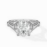 Twisted Band Solitaire Engagement Ring
