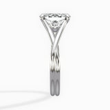 Twisted Band Solitaire Engagement Ring