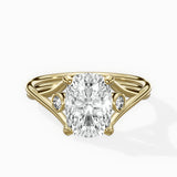 Twisted Band Solitaire Engagement Ring