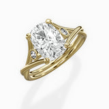 Twisted Band Solitaire Engagement Ring