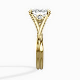 Twisted Band Solitaire Engagement Ring