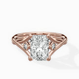 Twisted Band Solitaire Engagement Ring